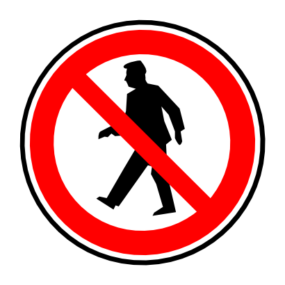 Download free red round prohibited person icon